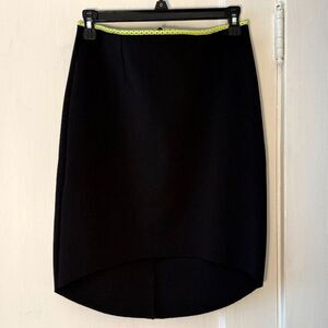 H&M Black Scuba Mini Asymmetrical Pencil Skirt Size 8